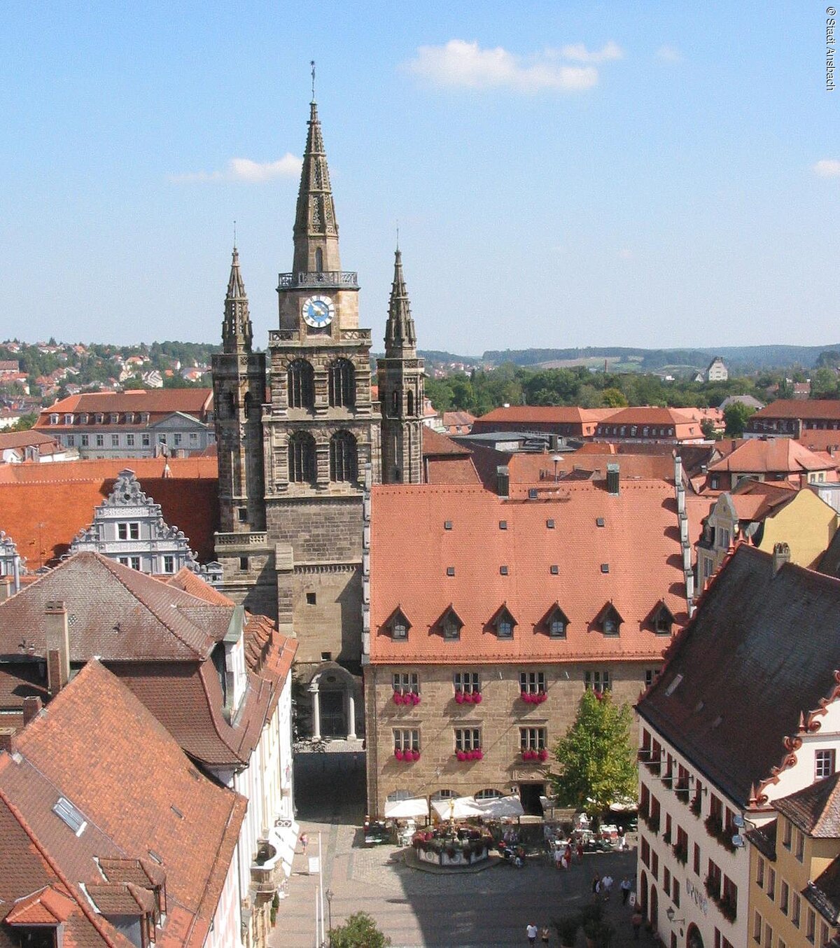 Stadtansichten_Ansbach_Blick auf Sankt Hubertus