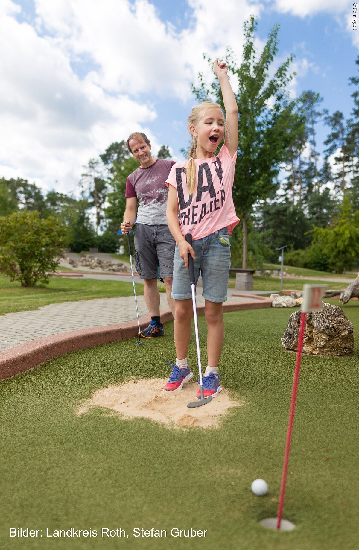 Erfolg beim Minigolf