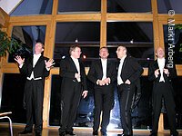 Besuch Sänger besuchten das Kunstalelier "Zimmermann" in Arberg und gaben ihre Stimme zum Besten.