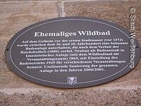 Wildbadsaal Weißenburg Schild